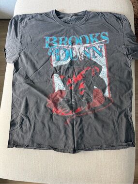 Roots Black Short Sleeve Tee with Red and Turquoise Graphic